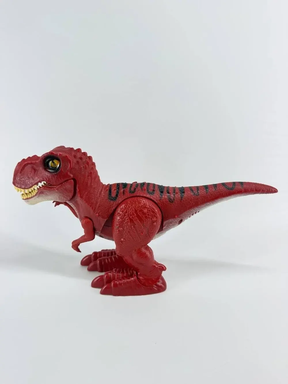 Red Tyrannosaurus Rex Dinosaur Battery Operated Walking Moving Plastic Toy
